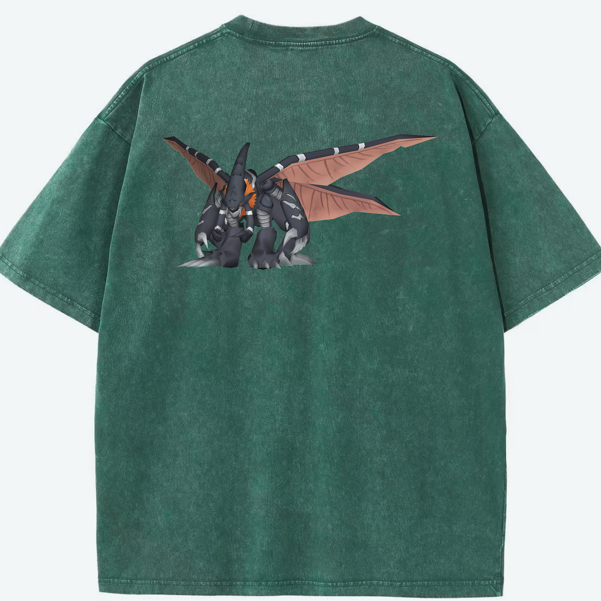 （画像用） Digimon デジタルモンスター/デジモン 綿100% ヴィンテージ風 半袖Tシャツ（背面プリント）